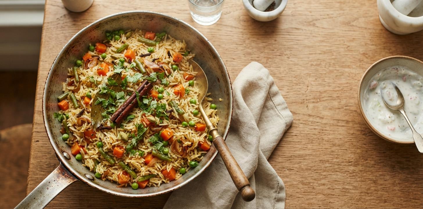 Vegetable Pulao: Quick Aromatic Indian Rice Dish