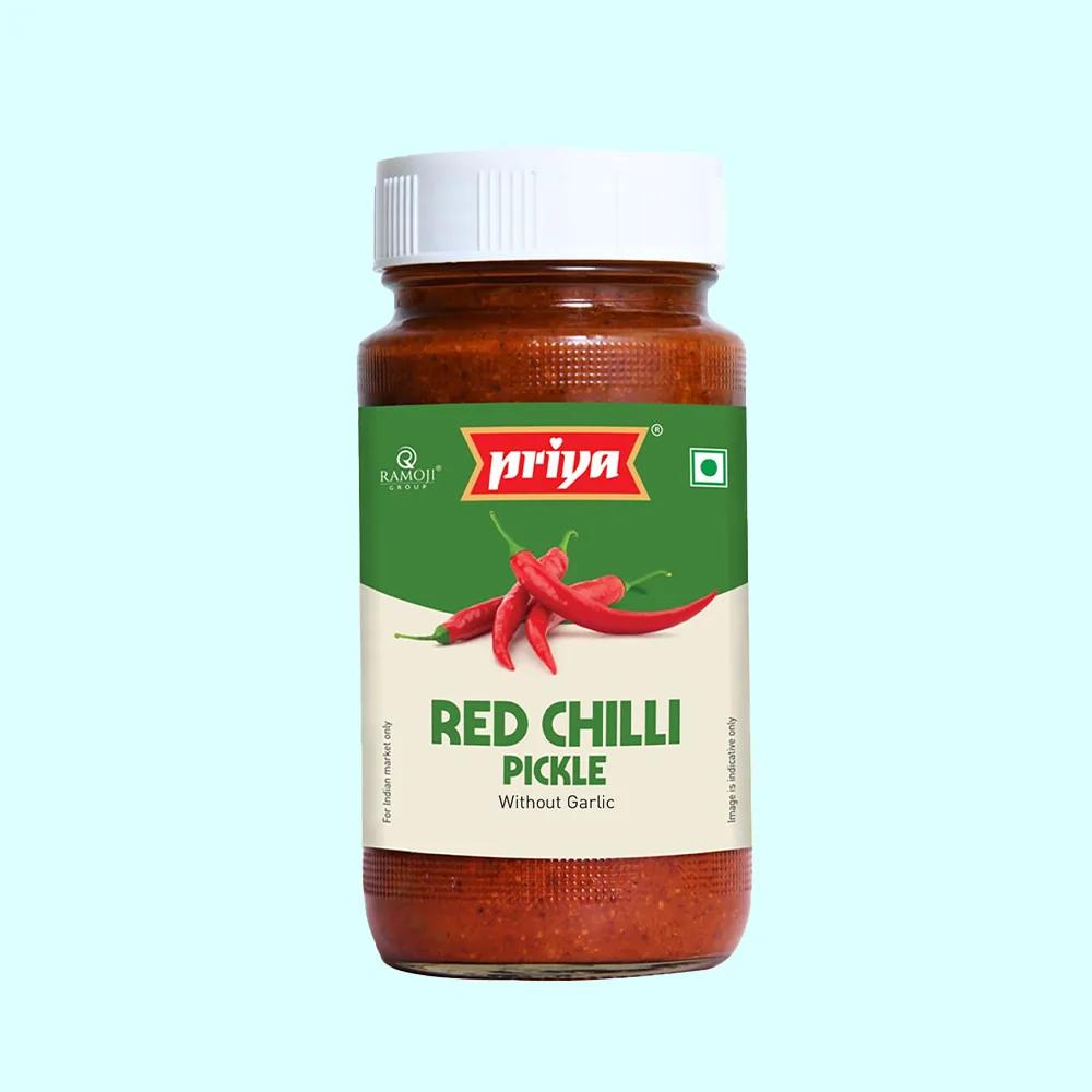RED CHILLI PICKLE WITHOUT GARLIC - 300G