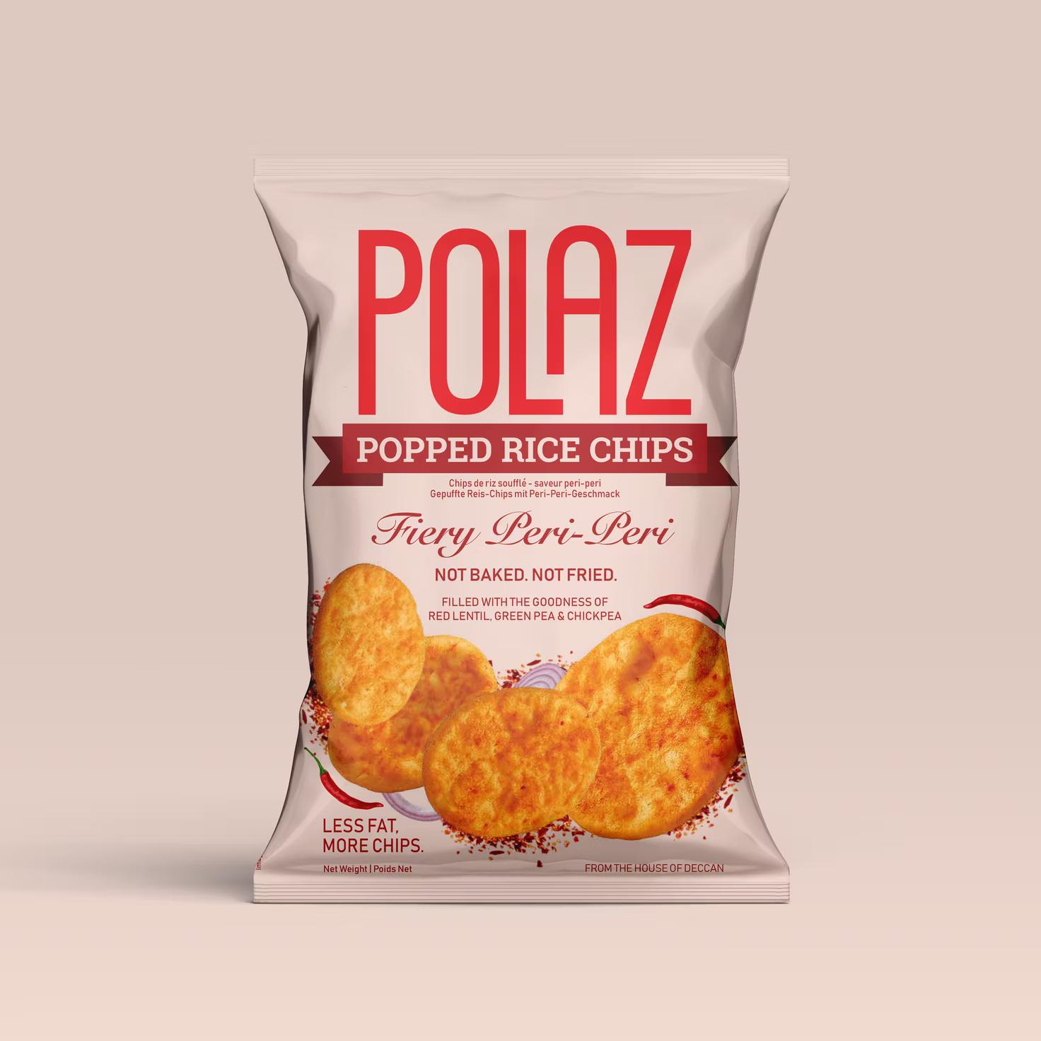POPPED RICE CHIPS PERI PERI 25G