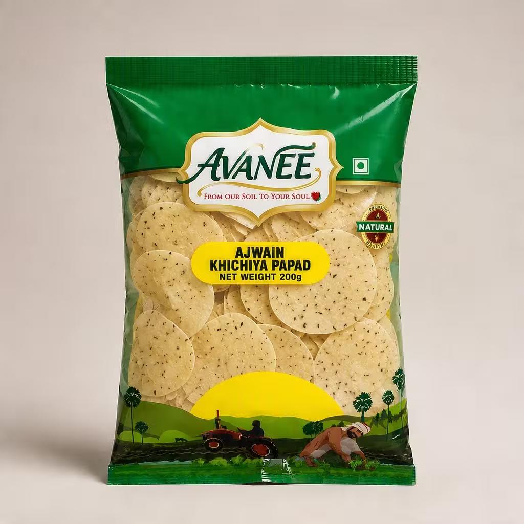 Khichiya Rice Papad Ajwain