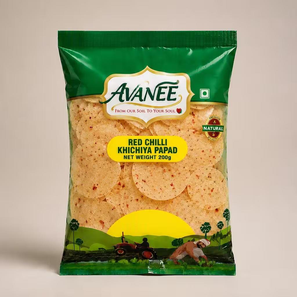 KHICHIYA RICE PAPAD RED CHILLI