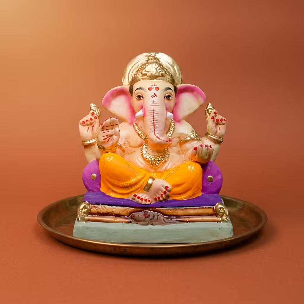 ECO-FRIENDLY GANESH IDOL — HOME VISARJAN, 10"