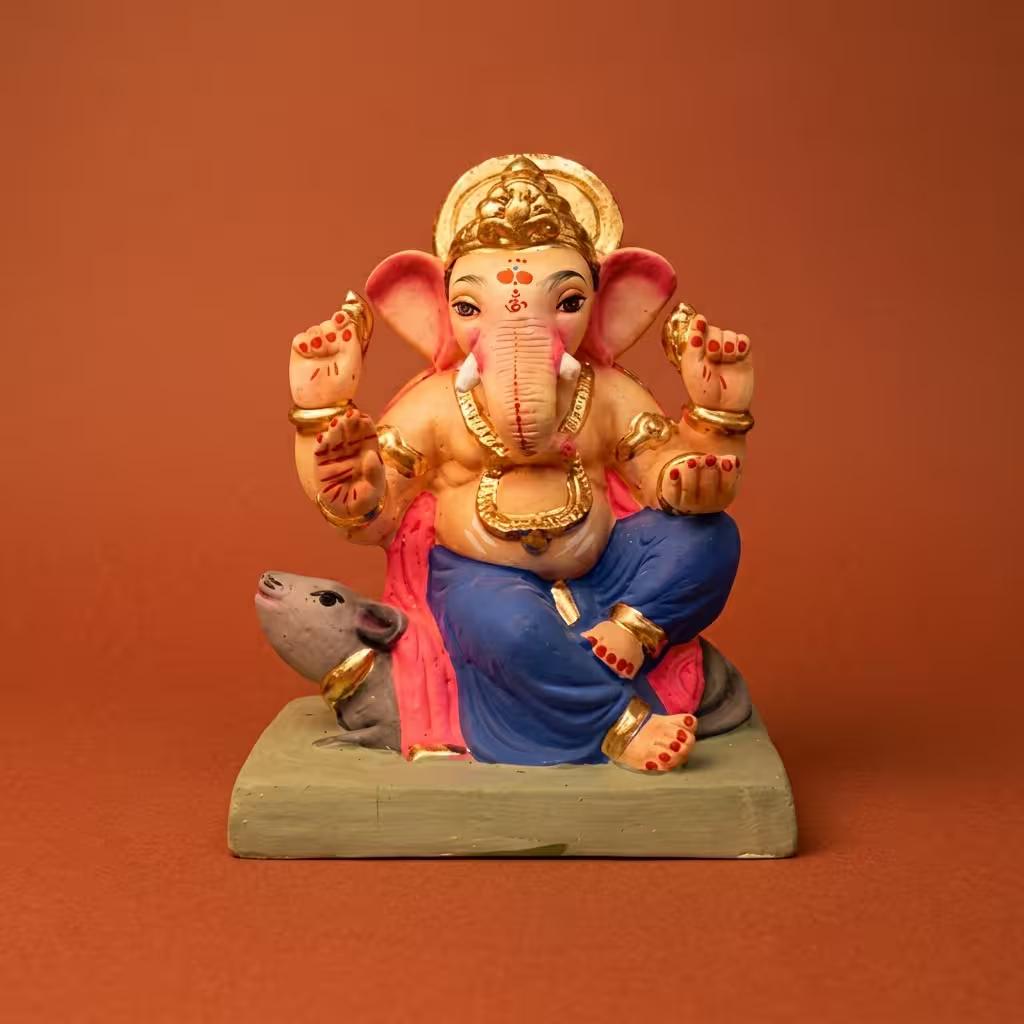 ECO-FRIENDLY GANESH IDOL — HOME VISARJAN, 10"