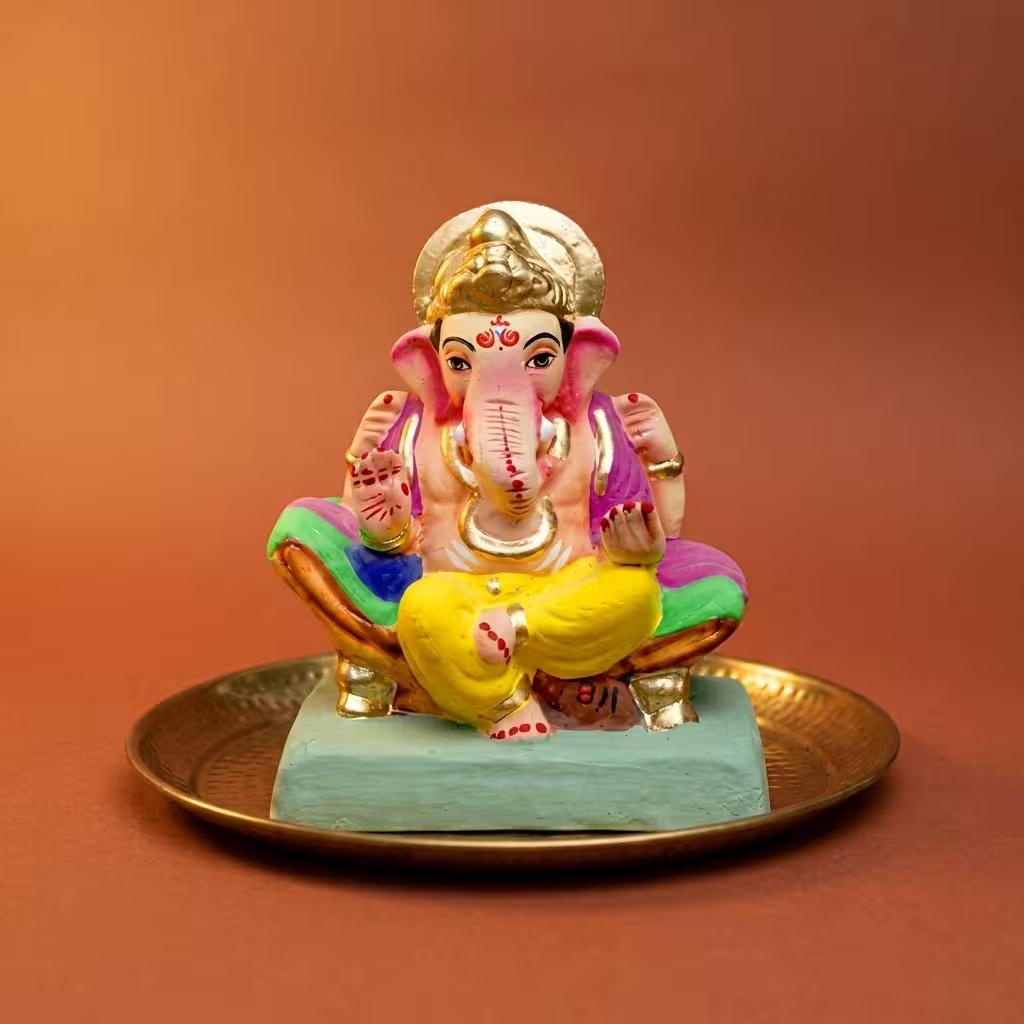 ECO-FRIENDLY GANESH IDOL — HOME VISARJAN, 8"